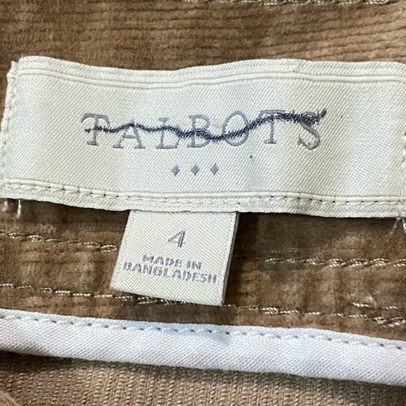 Talbots women tan soft corduroy front pockets mini skirt. Size 4 - Picture 5 of 10